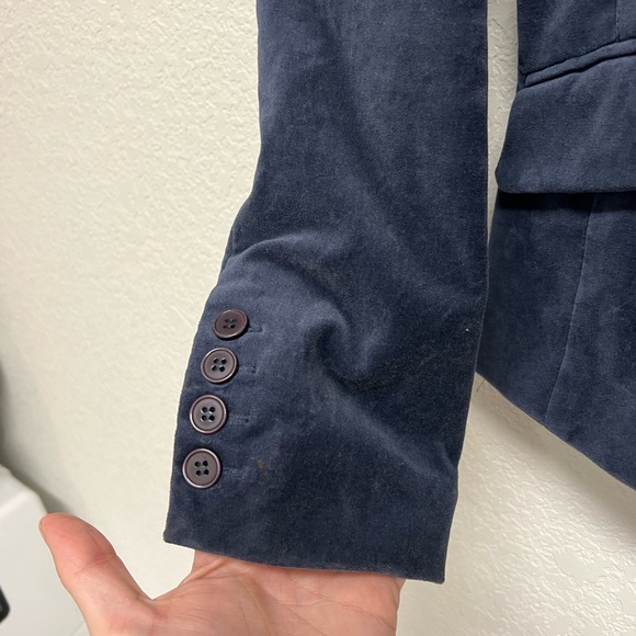 *New York & Co. Women’s Vintage Velvety Blazer Jacket Blue Size 10 - Picture 4 of 10